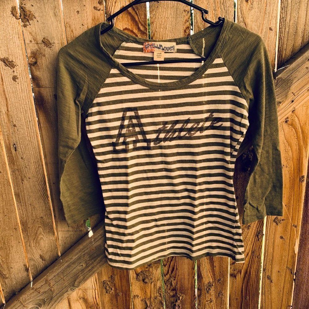 Wallflower striped mid sleeve T-shirt small